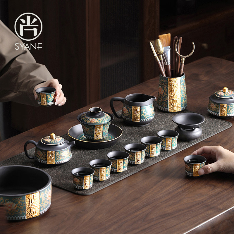 正品紫砂功夫茶具套组2026新款紫砂壶泡茶专用喝茶茶杯轻奢高档