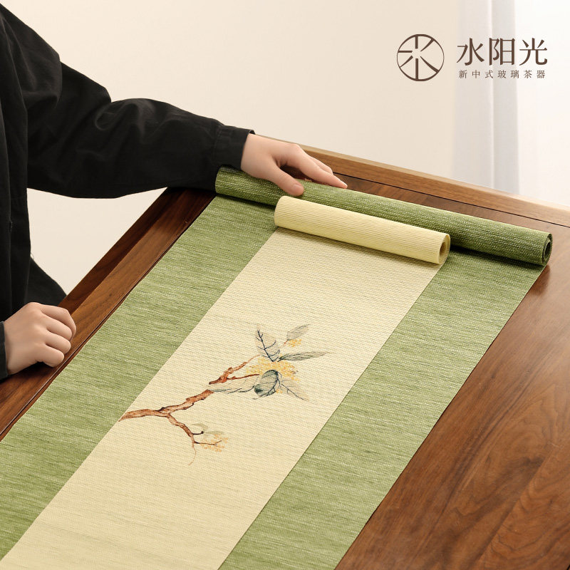 水阳光茶席新中式禅意茶几防水现代简约茶巾茶几桌布桌旗茶桌垫子,餐饮具,茶道/零配,淘宝优惠券,粉丝福利购,淘宝优惠卷