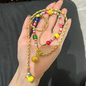 小红书原创设计编绳方枪枪同款 小黄鸭项链绳手绳来样设计来图定制