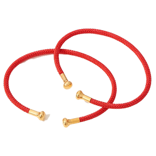 开口钢丝手绳可穿转运珠黄金配件本命年红绳手链女C型手环细手镯