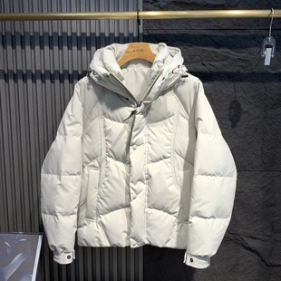 宽松休闲短款 冬季 羽绒服男2025冬装 连帽短款 保暖面包服外套 新款