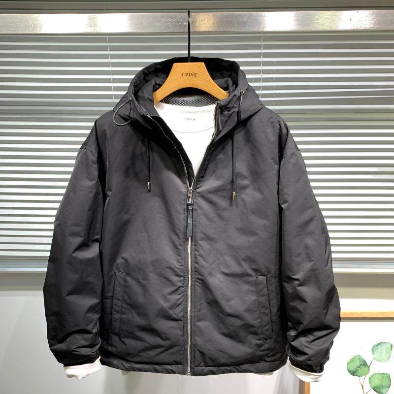 男士羽绒服2025冬季新款时尚简约百搭男装加厚保暖连帽短款外套,男装,羽绒服,淘宝优惠券,粉丝福利购,淘宝优惠卷