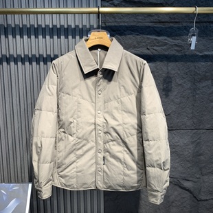 羽绒服宽松大码 2025冬季 潮流百搭休闲翻领轻薄款 男士 外套上衣 新款