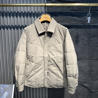 2025冬季新款男士潮流百搭休闲翻领轻薄款羽绒服宽松大码外套上衣