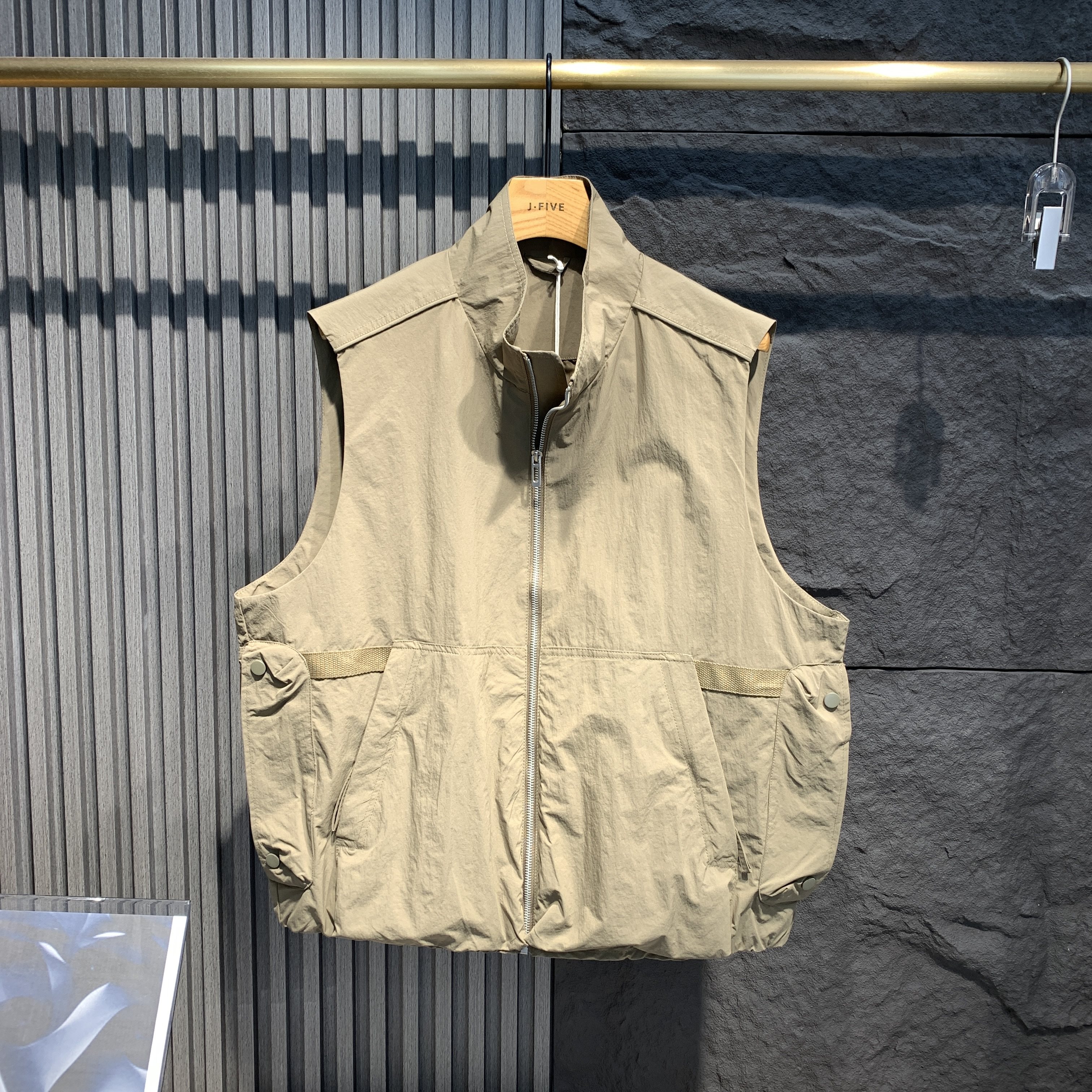 潮流立领马甲男春季新款宽松工装背心休闲多口袋痞帅无袖上衣外套,男装,常规马甲,淘宝优惠券,粉丝福利购,淘宝优惠卷