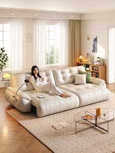 美柏太空云真皮沙发覆古头层牛皮客厅电动功能沙发床新款云朵沙发