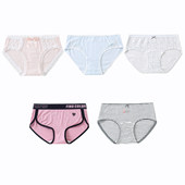 内裤 GIRL品牌微胖美眉舒适透气纯棉包臀加大码 5条99元 HONEY