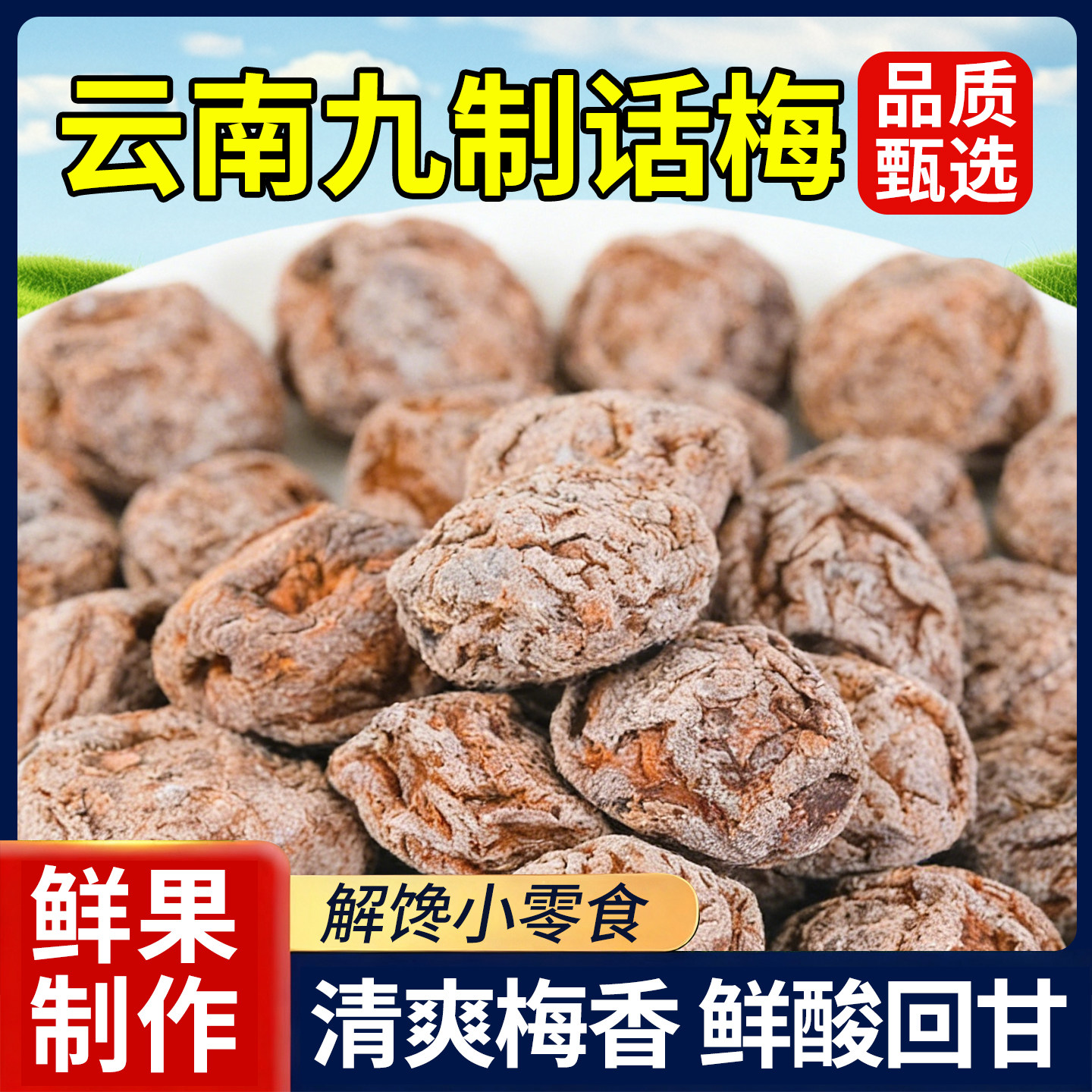九制话梅云南大理特产话梅干大颗粒酸梅蜜饯泡水青梅果干孕妇零食