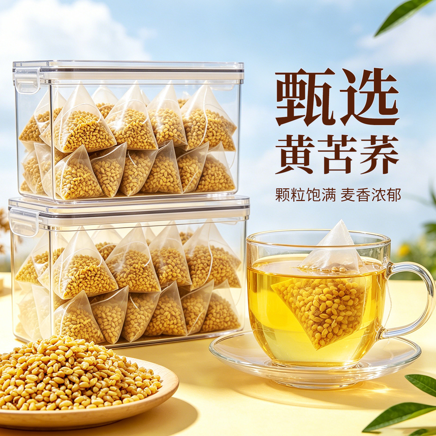 黄苦荞茶正品官方旗舰店正宗大凉山特产麦香型荞麦茶野独立小包装
