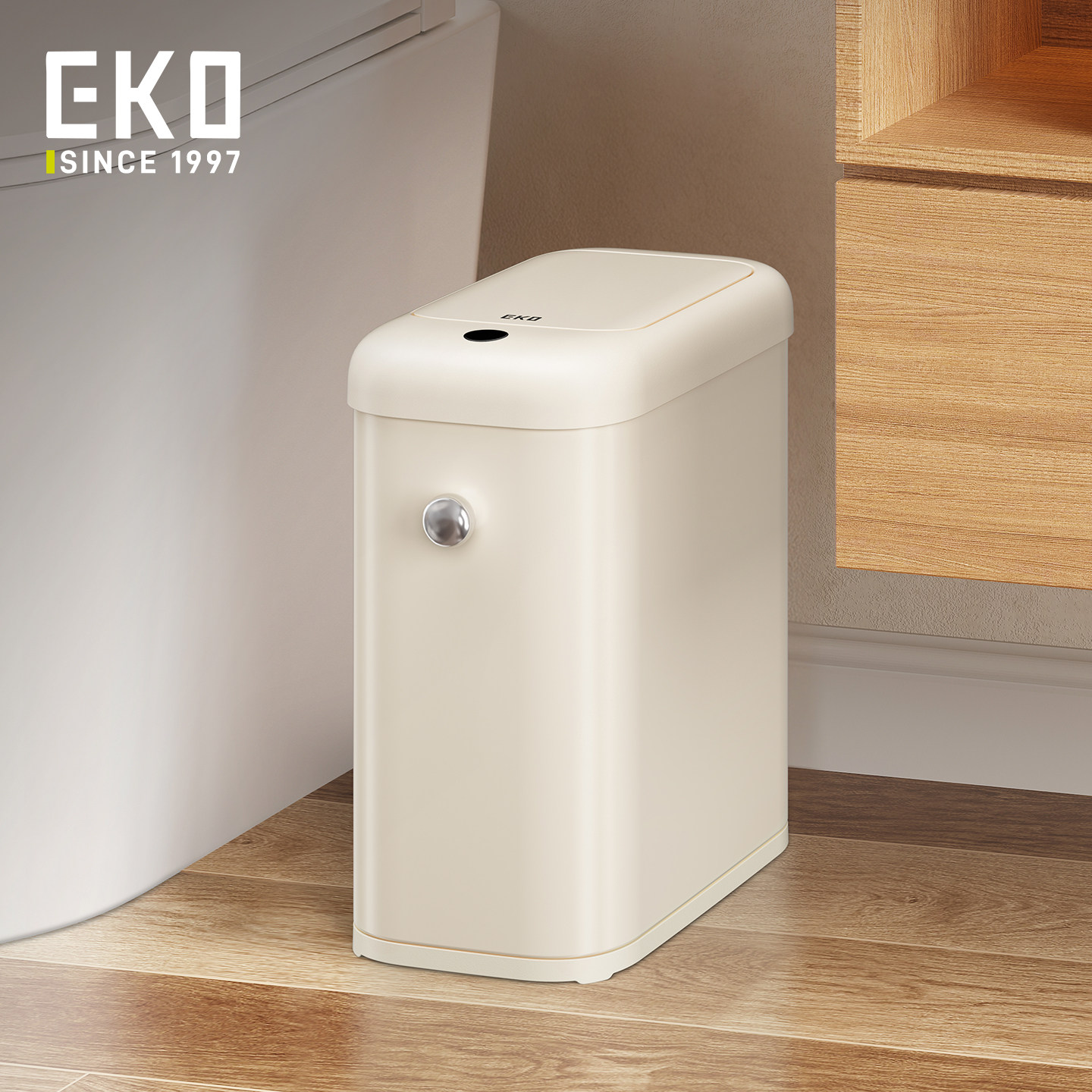 EKO卫生间厕所感应垃圾桶家用智能电动夹缝自动洗手间专用垃圾桶