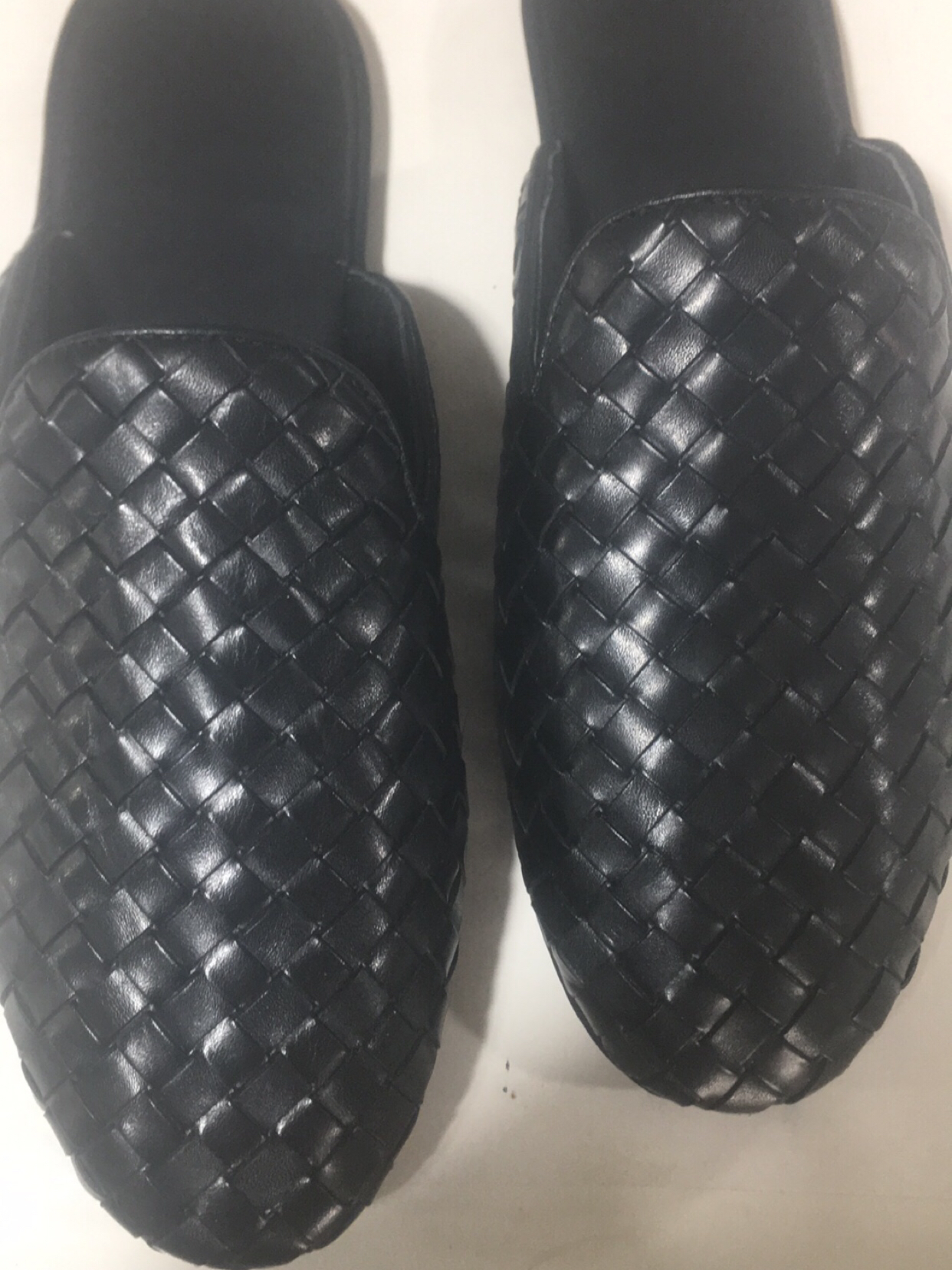 春夏透气真皮手工编织鞋包头拖鞋男无后跟外穿一脚蹬家居半拖皮鞋