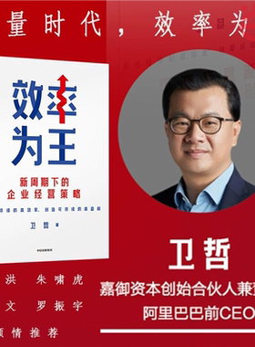 【官方正版】效率为王 新周期下的企业经营策略 阿里巴巴前CEO卫哲 降低成本 提高效率 存量时代 企业管理 企业经营SSWH