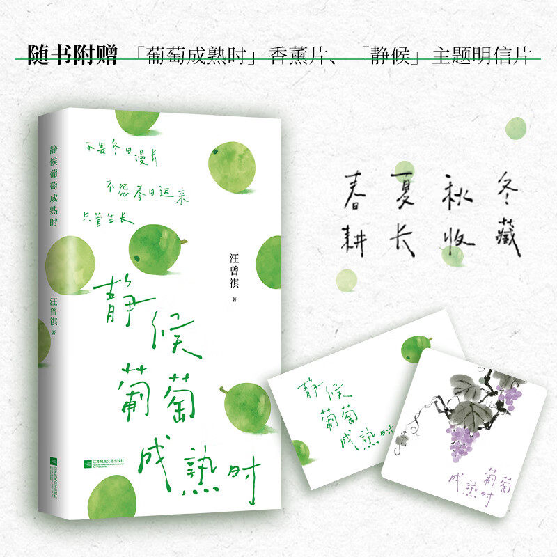 【官方正版】静候葡萄成熟时 汪曾祺散文精选集 不畏冬日漫长不怨春日迟来 只管成长 著名散文大家汪曾祺的四时治愈术SSWH