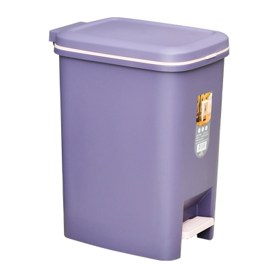 久梨沙脚踏式方形18L紫色圾桶脚