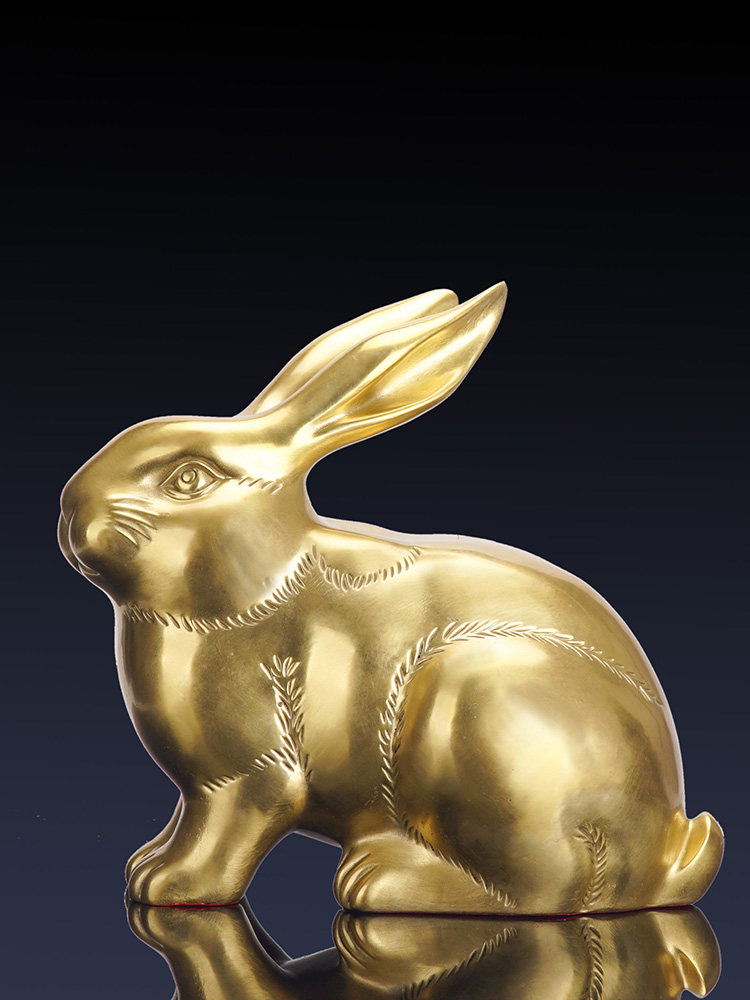 纯黄铜卡通兔宠物兔可爱生肖兔吉祥物生日礼物家居装饰,家居饰品,装饰摆件,淘宝优惠券,粉丝福利购,淘宝优惠卷