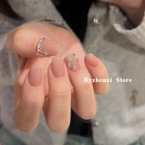 【初感】纯色高级气质优雅指甲贴美甲贴穿戴甲油膜持久裸色防水