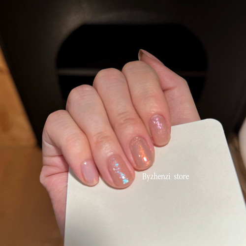 【夏日偏光系列】梦幻仙境粉色蓝色橘色闪粉甲油膜