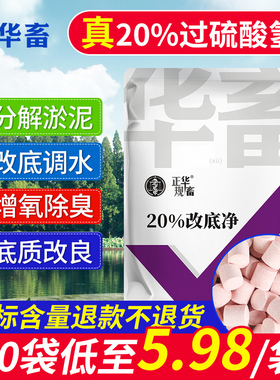 华畜过硫酸氢钾复合盐改底王水产养殖鱼塘改底净水底改王增氧片