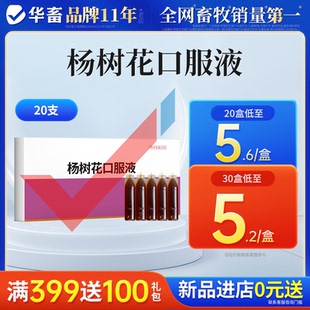 华畜杨树花口服液 兽药兔子牛羊鸡鸭仔猪拉稀痢疾兽用止痢散猪用