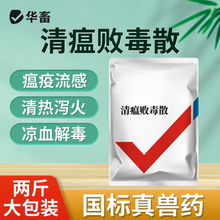 DB兽用中药清瘟败毒散清温流感猪牛羊鸡鸭用药清热解毒抗病毒