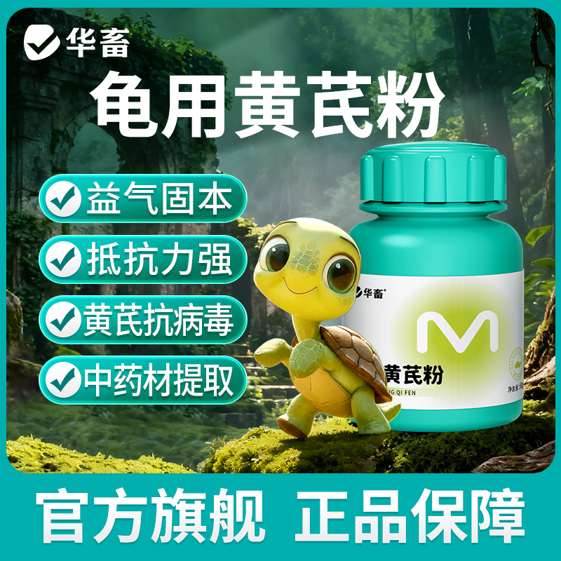 华畜黄芪多糖巴西龟金钱龟草龟鳄龟感冒拉稀精神不好调理肠胃龟用