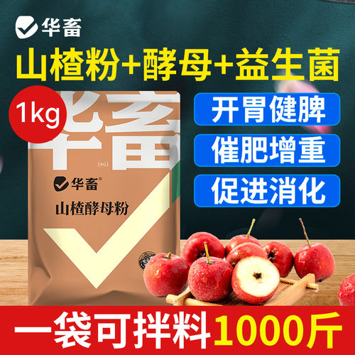 华畜山楂酵母粉兽用益生菌开胃