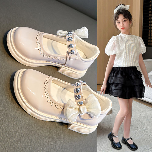 春秋配礼服女童软底公主鞋子皮鞋
