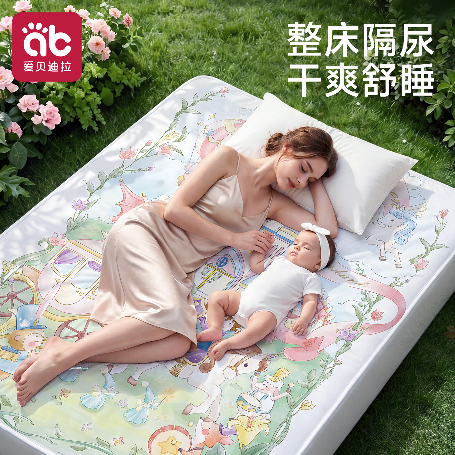 隔尿垫床单大号尺寸婴儿童防水可洗透气整床水洗床垫床笠夏季夏天