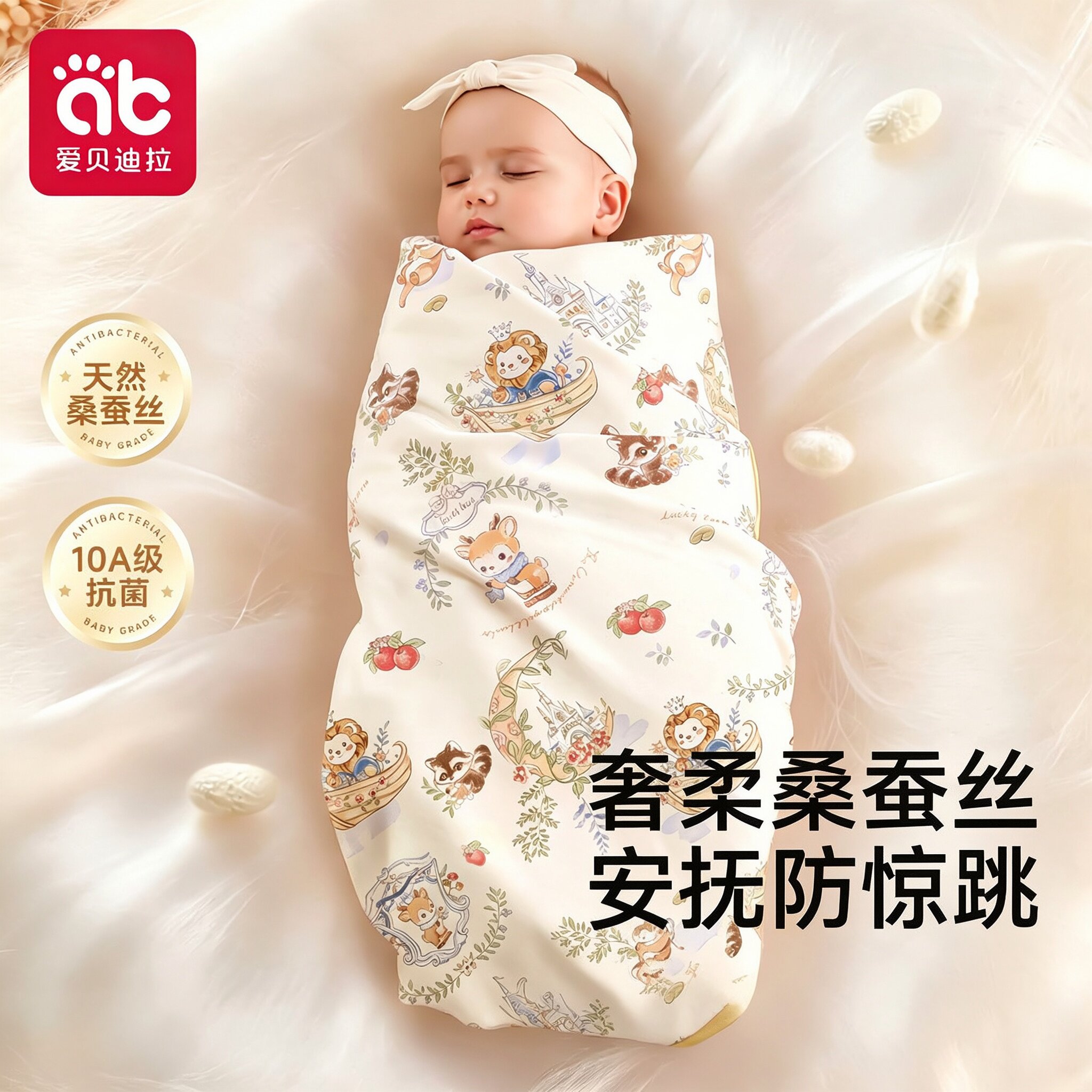 【桑蚕丝】新生婴儿包单初生纯棉a类宝宝包巾包被幼儿冬加厚四季