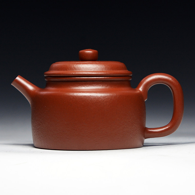 祁地 宜兴紫砂茶具名家纯全手工原矿大红袍60目易包浆小品德钟壶