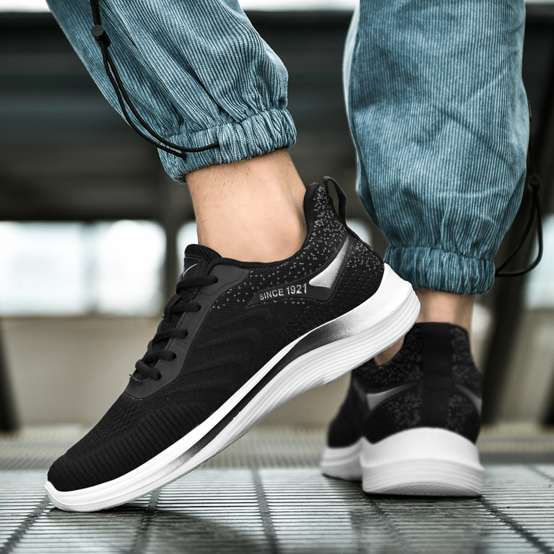 双星运动鞋男春季新款软底回弹跑鞋网面透气鞋女潮情侣款跑步鞋子