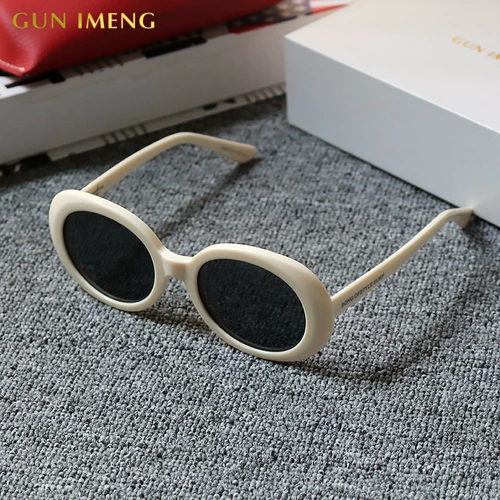 Брендовые ретро белые солнцезащитные очки на солнечной энергии