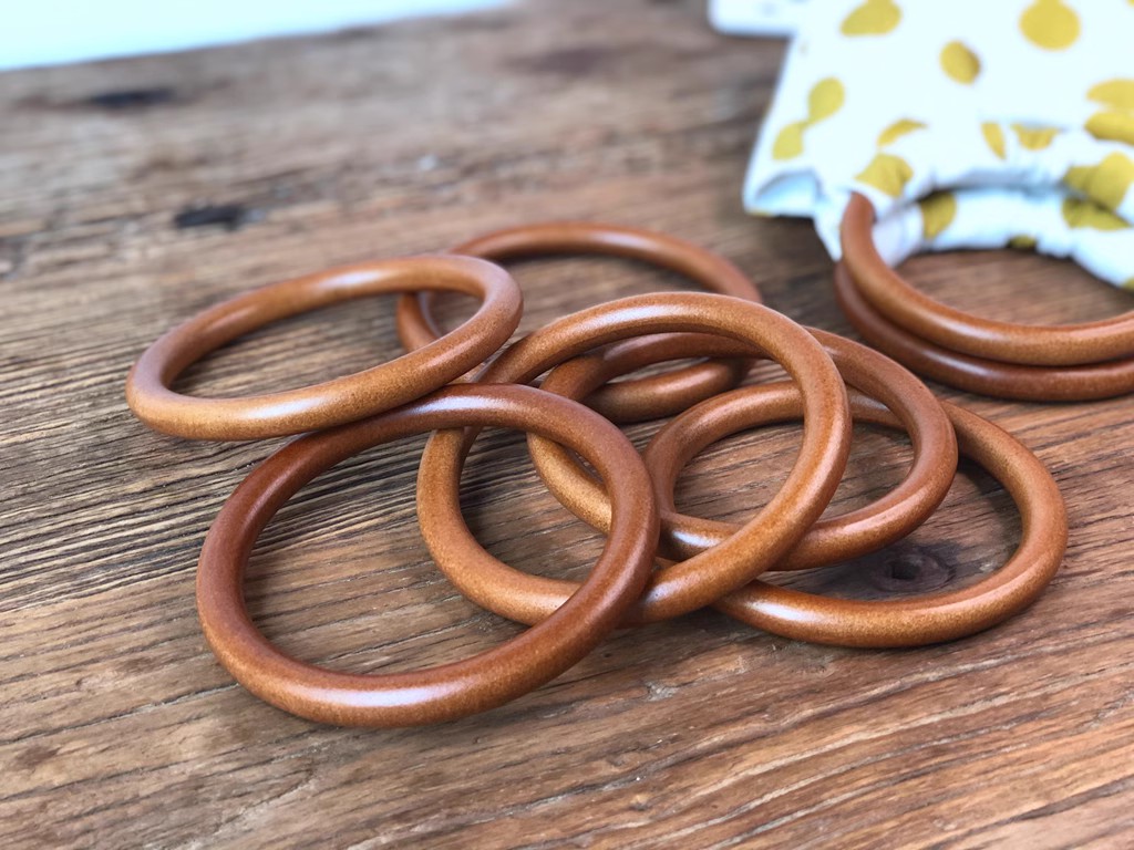 花姑娘的小小包 DIY手作材料包夏季用木提手手挽手工包木圈木环