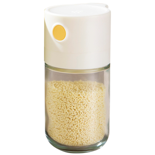 定量调味罐玻璃盐瓶厨房调料盒放盐控盐撒盐家用装味精撒粉罐套装