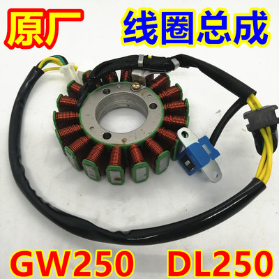 适用摩托车配件GW250S骊驰GW250F/DL/GSX250R磁电机线圈定子总成