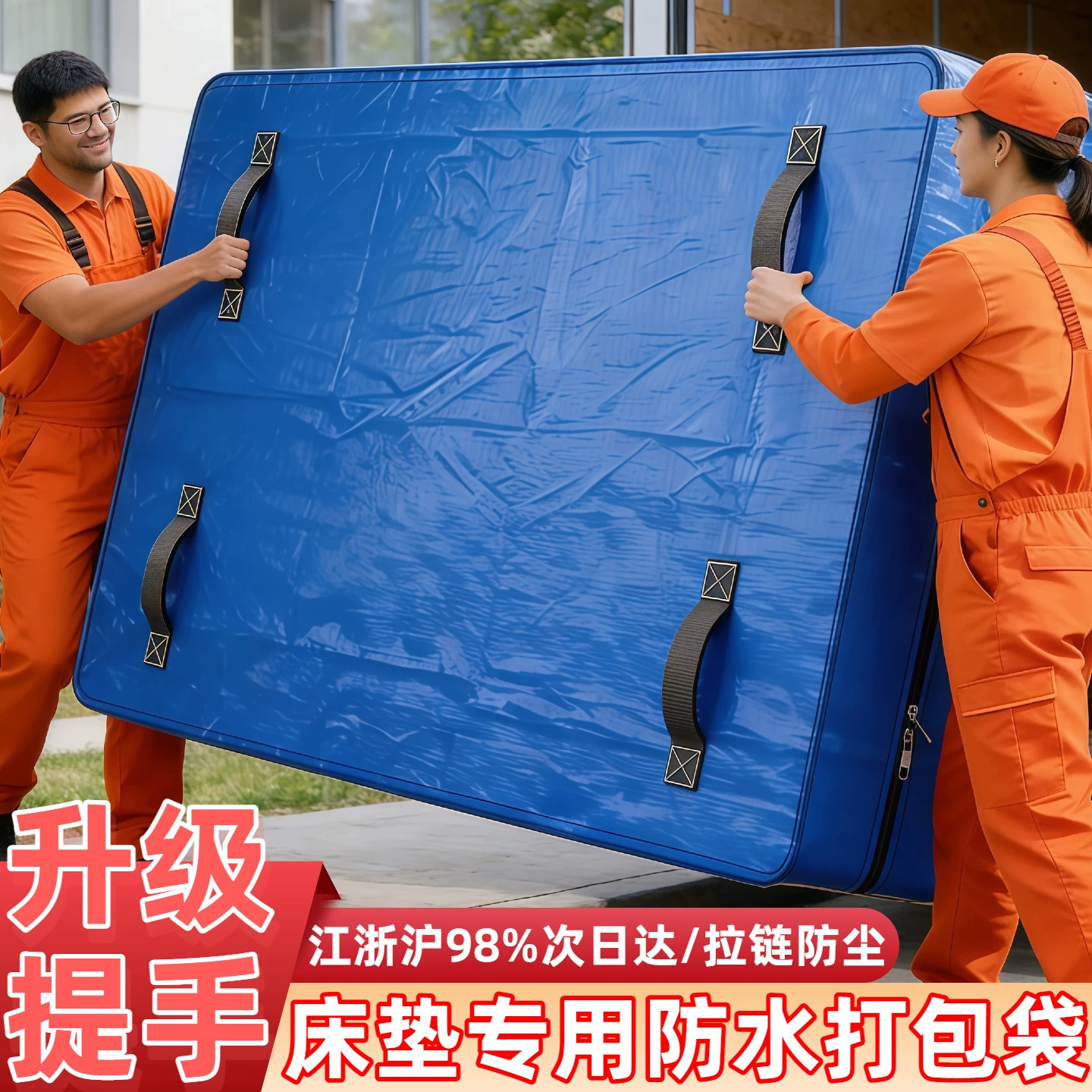 搬家床垫打包袋保护膜拉链防尘罩席梦思专用搬运收纳塑料编织袋子