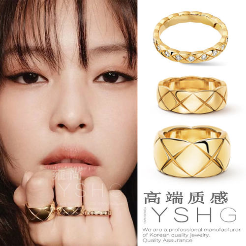 jennie同款戒指 金智妮指环尾戒食指女小众设计轻奢高级感
