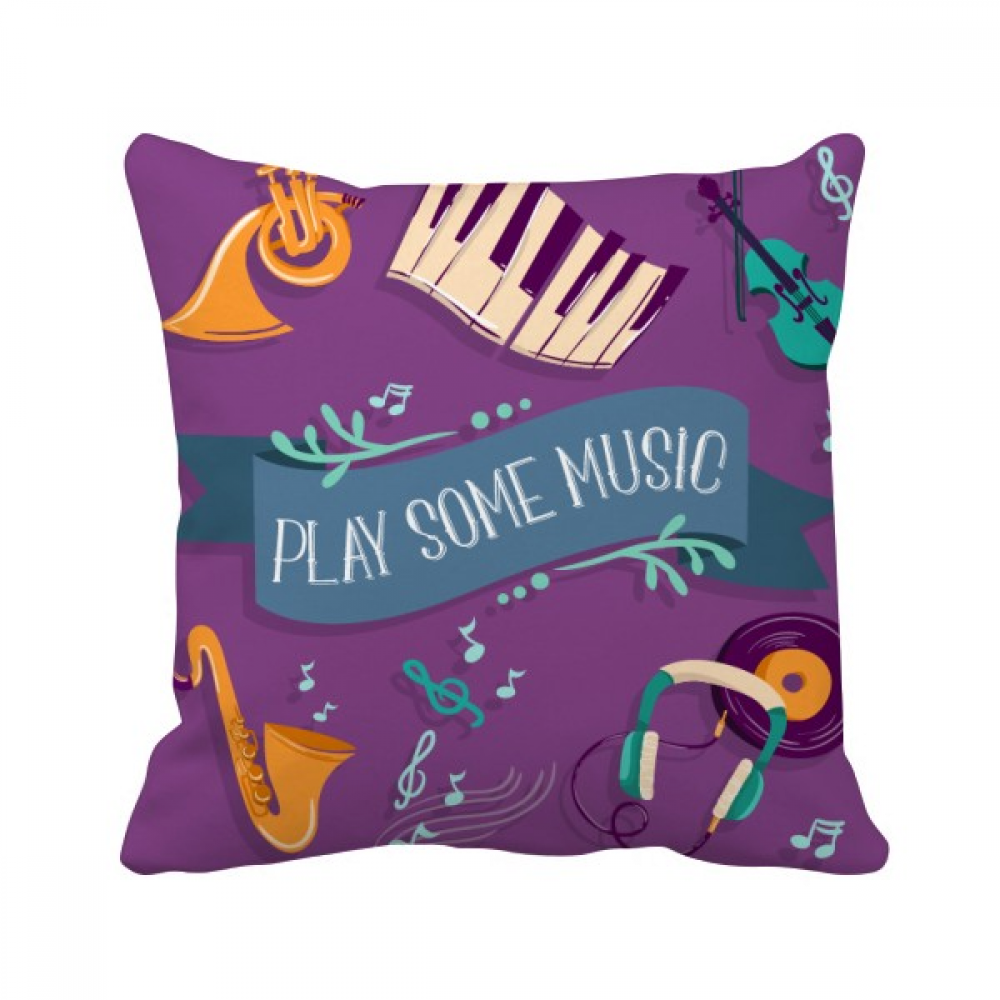 电子钢琴音乐聆听歌曲 方形抱枕靠枕沙发靠垫双面