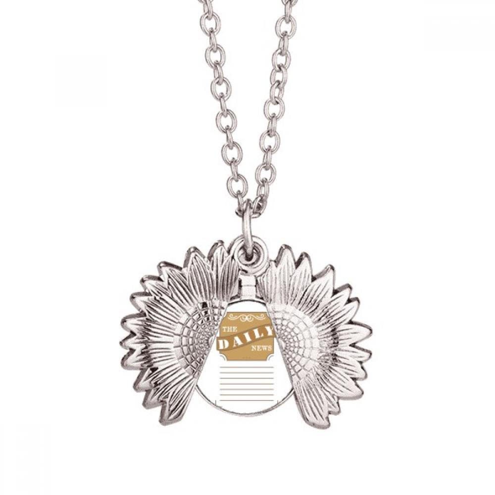 日常罗列信息报纸 向日葵项链吊坠时尚饰品