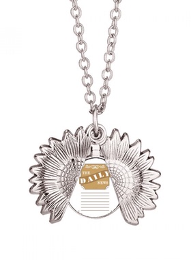 日常罗列信息报纸 向日葵项链吊坠时尚饰品
