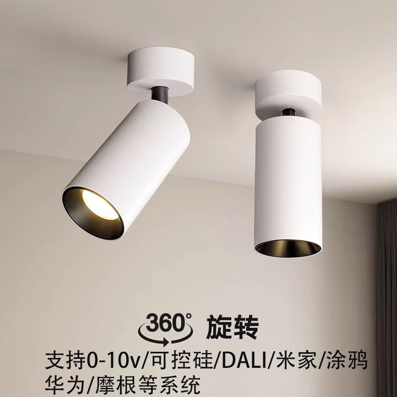 明装射灯深防眩可调光角度背景墙