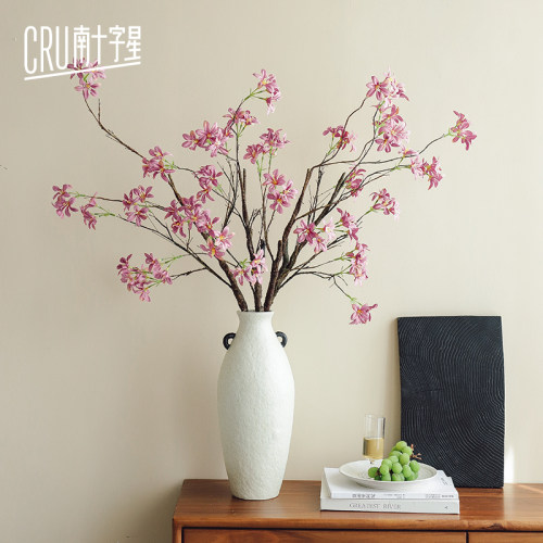南十字星 露水百合仿真花长枝插花瓶假花客厅中式禅意干花摆件
