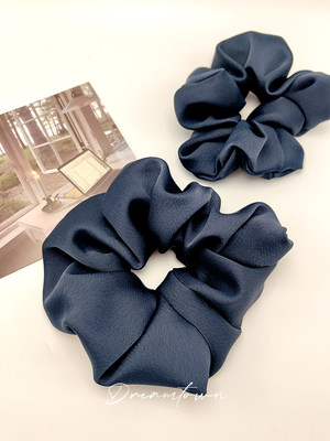 蓝墨茶低调高级感基础色大肠发圈