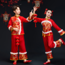 新款 旦儿童秧歌舞演出服喜庆新年开门红灯笼舞幼儿中国风表演服 元