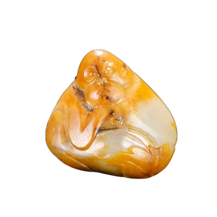 玉说和田玉新疆黄沁皮籽料生肖猴吊坠男女款玉坠立体猴子玉石挂件