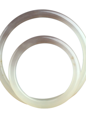 和田玉手镯女款冰紫叮当镯