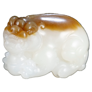 玉说和田玉貔貅手把件男款玉石把玩件糖羊脂白玉仿古兽玉石手饰