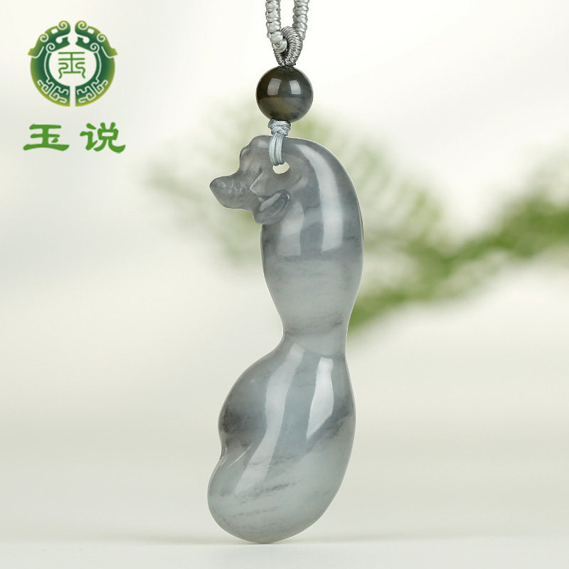 玉说和田玉葫芦吊坠男女款玉坠点墨青花籽料福禄双全多子多福挂件