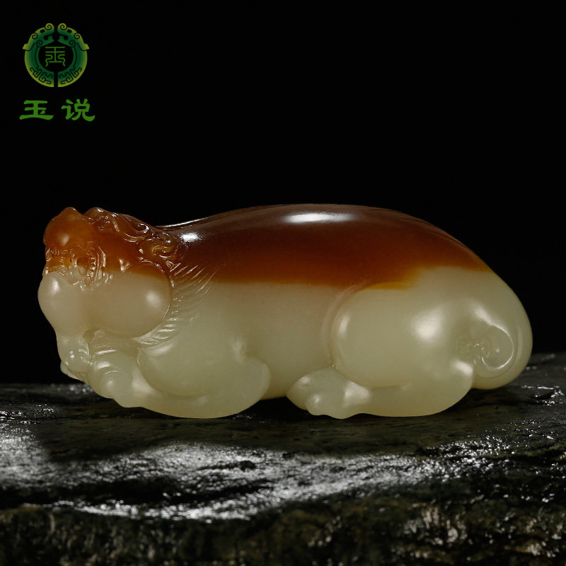 玉说和田玉貔貅吊坠男款玉坠老红糖青白玉通背糖皮休玉佩玉石挂件
