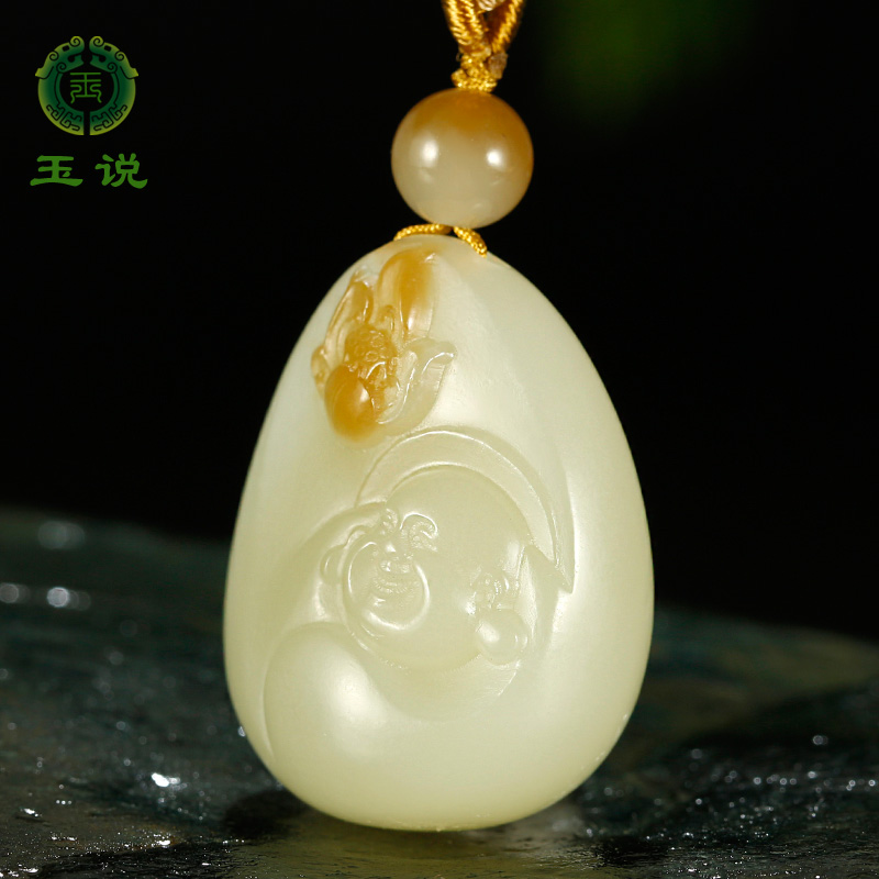 和田玉佛公吊坠女款玉坠
